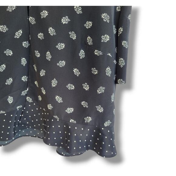 Kathie Lee Women’s Plus Size 18W Black Floral 3/4 Sleeve Cardigan Top - Picture 3 of 7